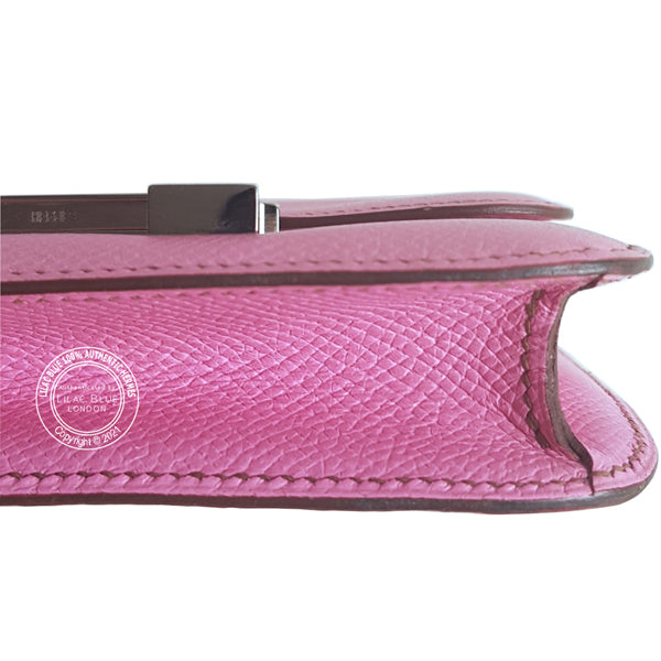 Hermès Constance 14cm Micro Bubblegum Pink Epsom PHW - Preloved