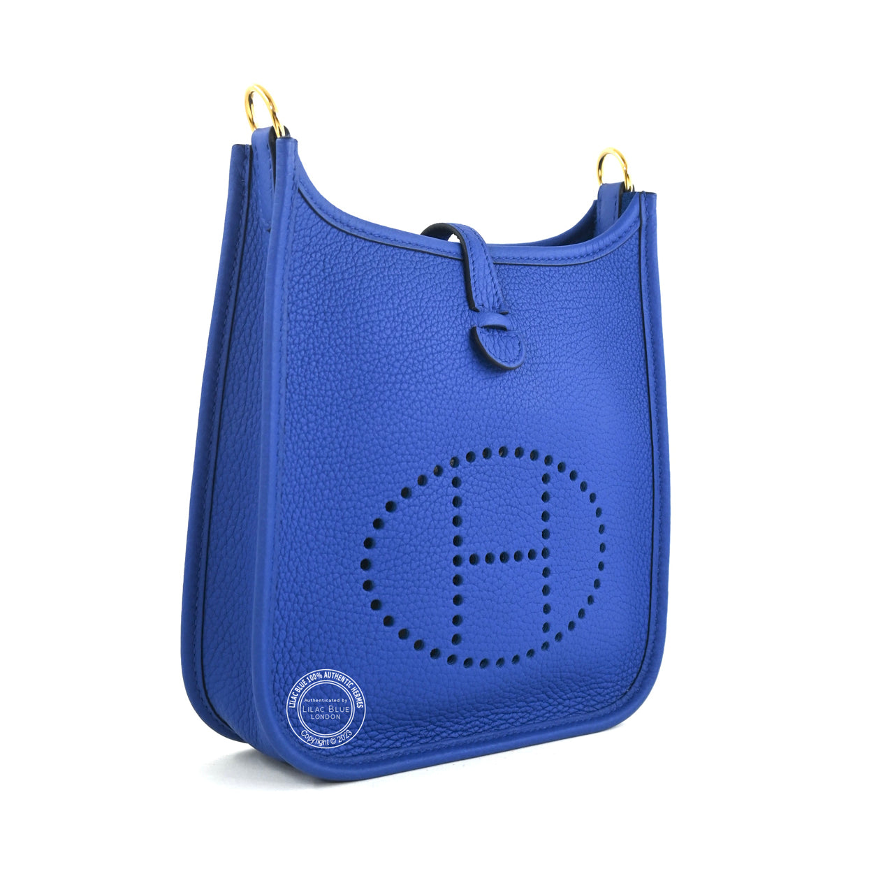 Hermes Evelyne 16cm Bleu Royal Mini Clemence GHW