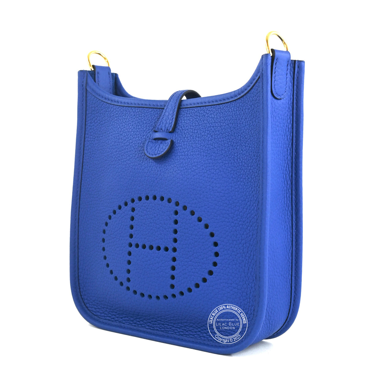 Hermes Evelyne 16cm Bleu Royal Mini Clemence GHW