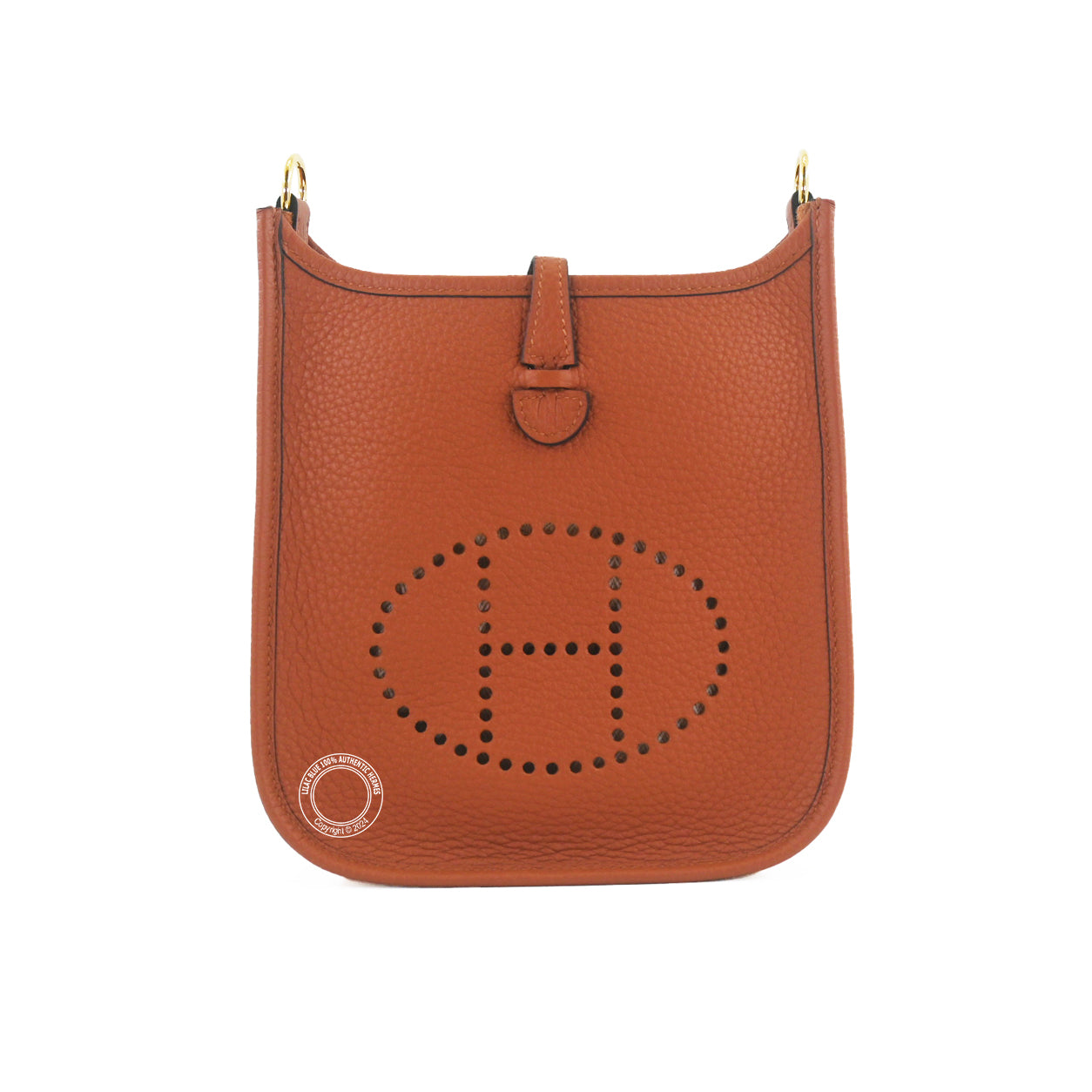 Hermes Evelyne 16cm Cuivre Clemence GHW
