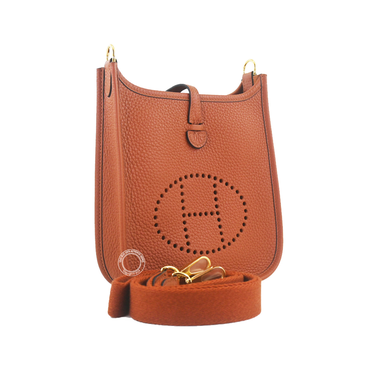 Hermes Evelyne 16cm Cuivre Clemence GHW