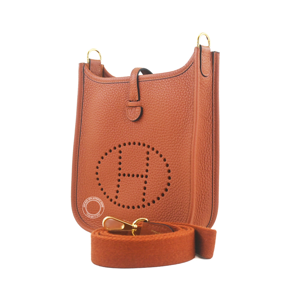 Hermes Evelyne 16cm Cuivre Clemence GHW