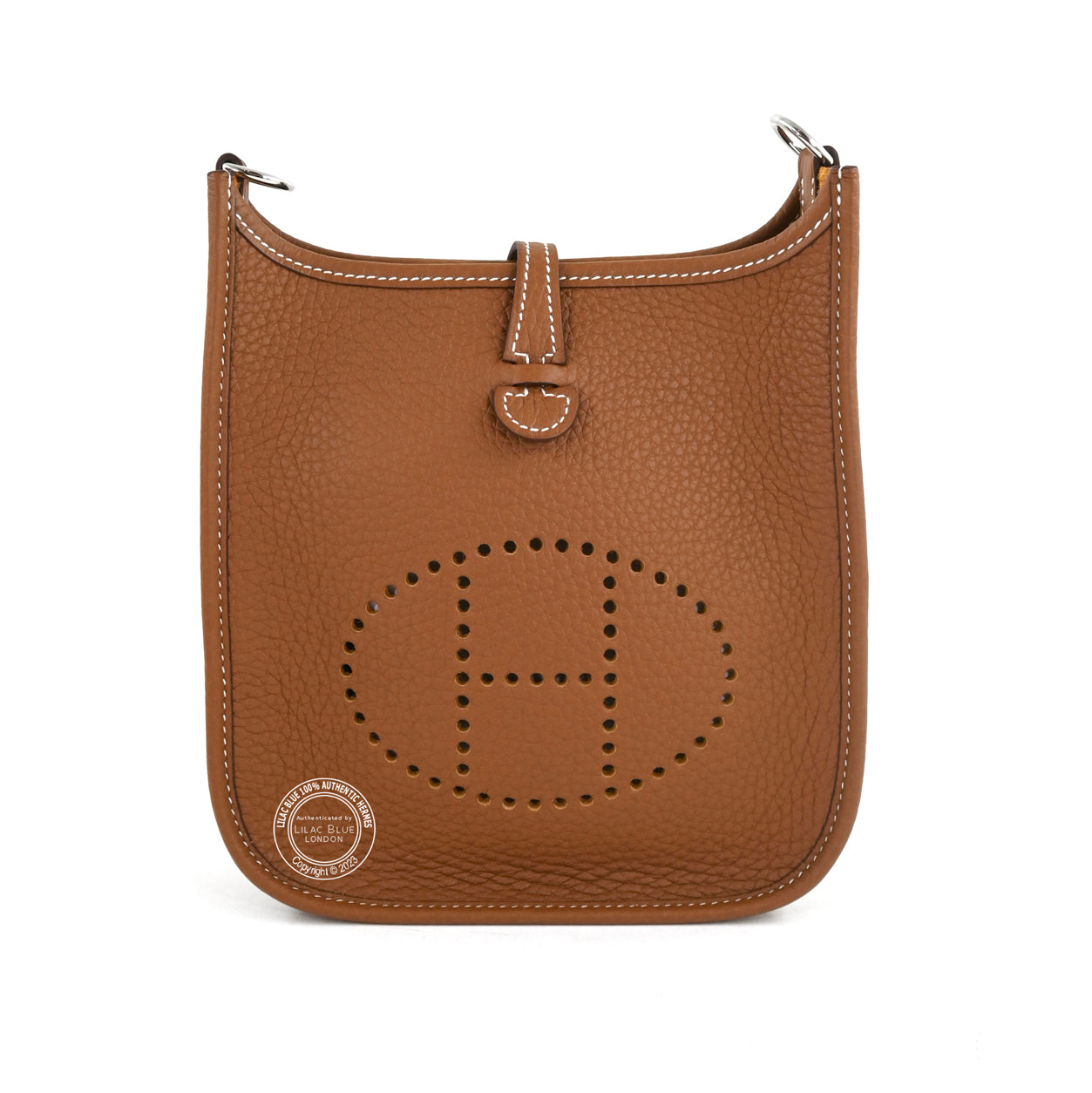 Hermes Evelyne 16cm Gold Clemence PHW