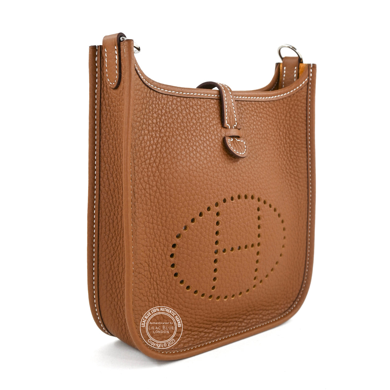 Hermes Evelyne 16cm Gold Clemence PHW