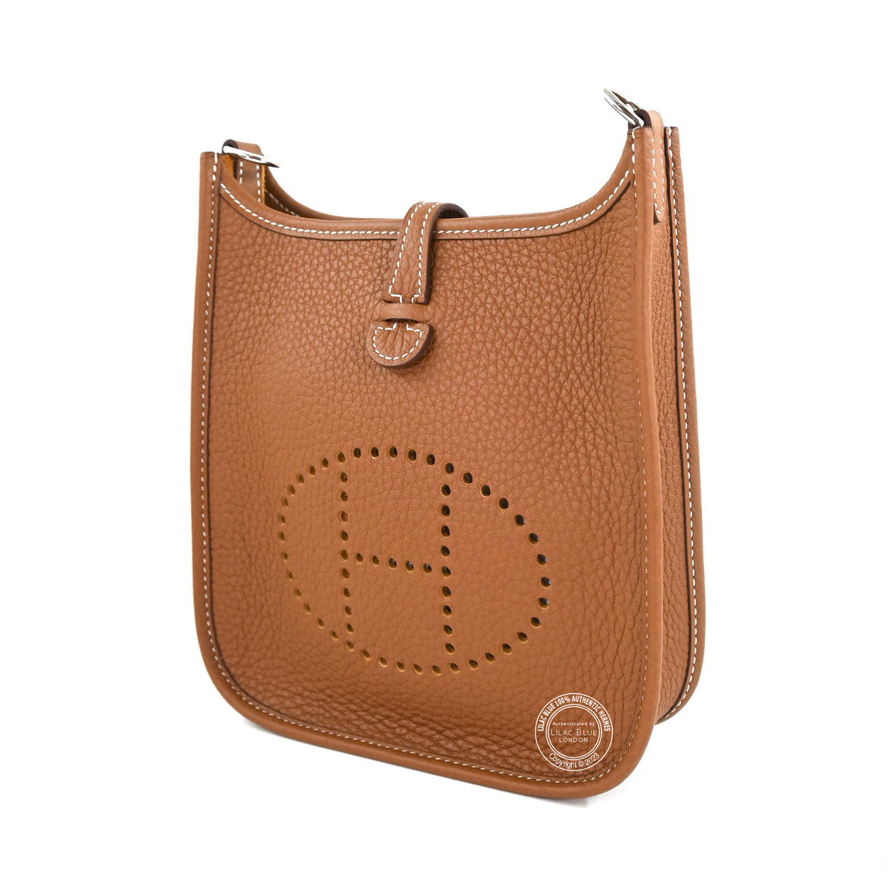 Hermes Evelyne 16cm Gold Clemence PHW