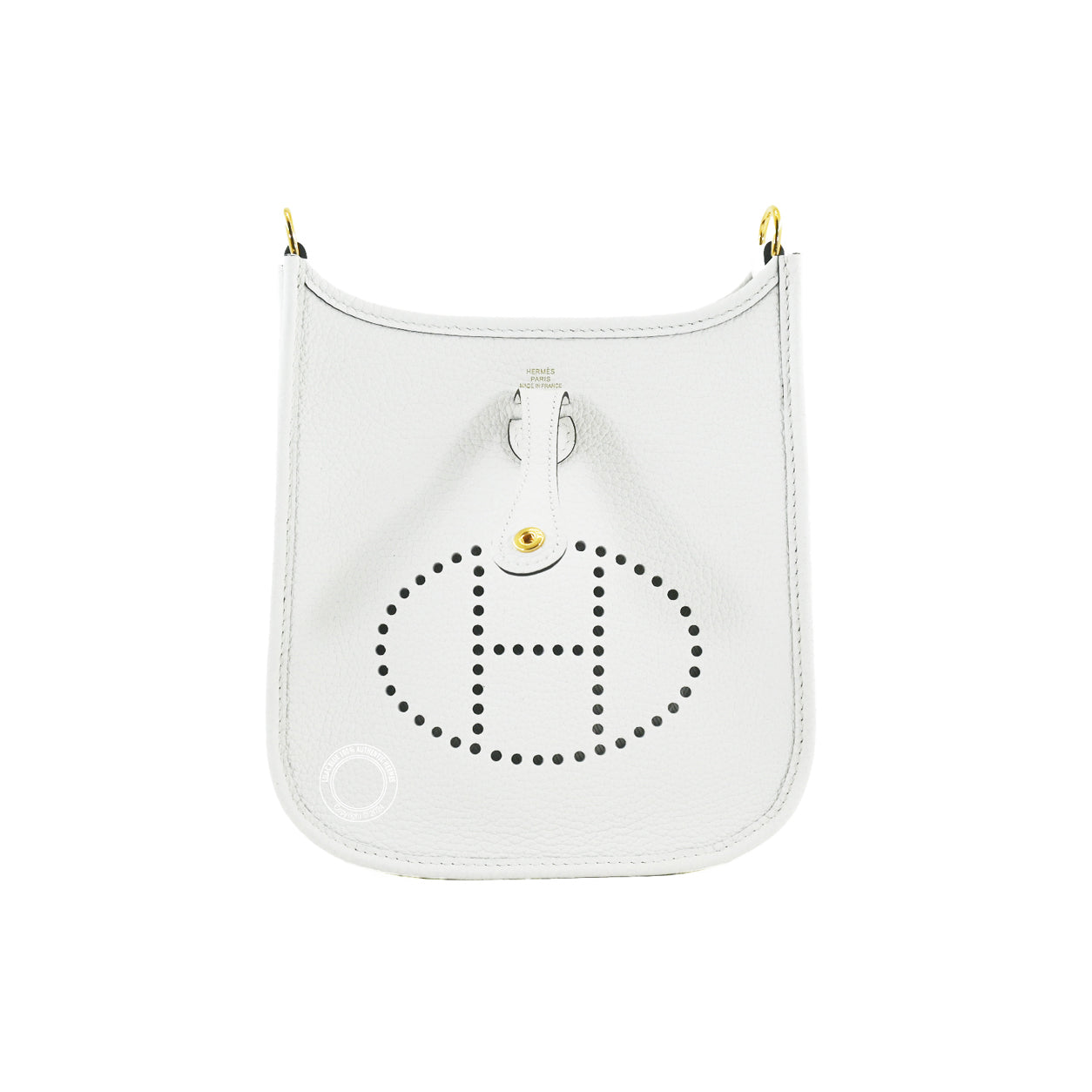 Hermès Evelyne 16cm New White Clemence GHW