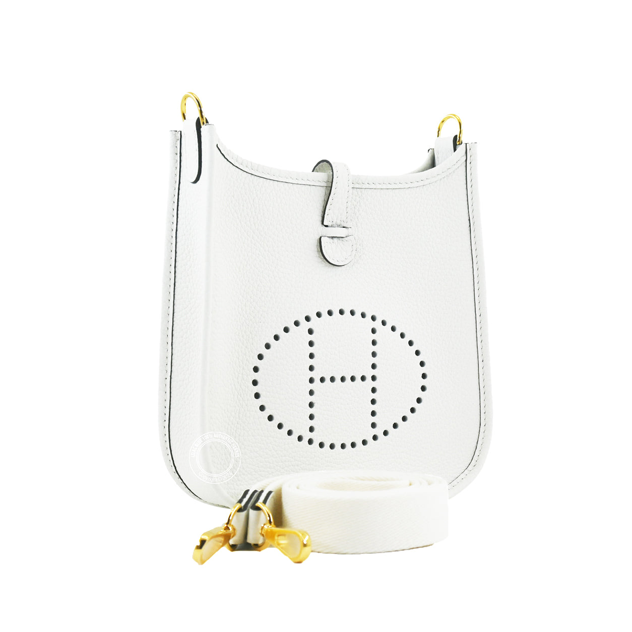 Hermès Evelyne 16cm New White Clemence GHW