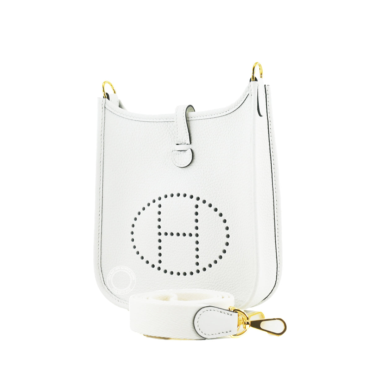 Hermès Evelyne 16cm New White Clemence GHW