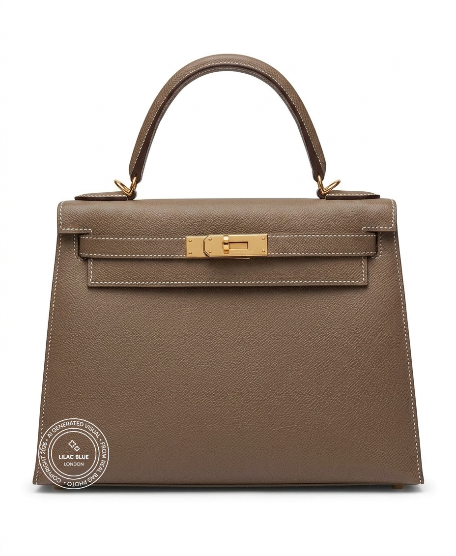 Hermès Kelly 28cm Etoupe Epsom GHW