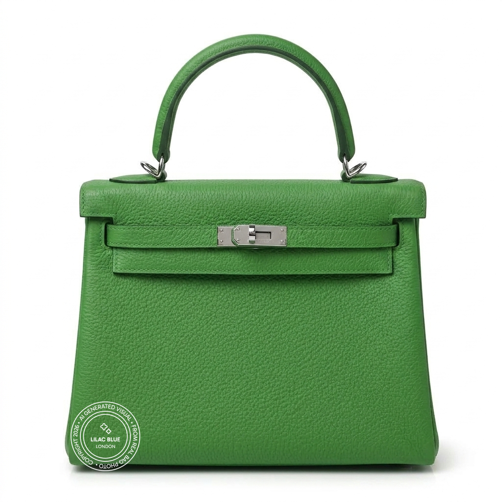 Hermès Kelly 25cm Vert Yucca Togo PHW