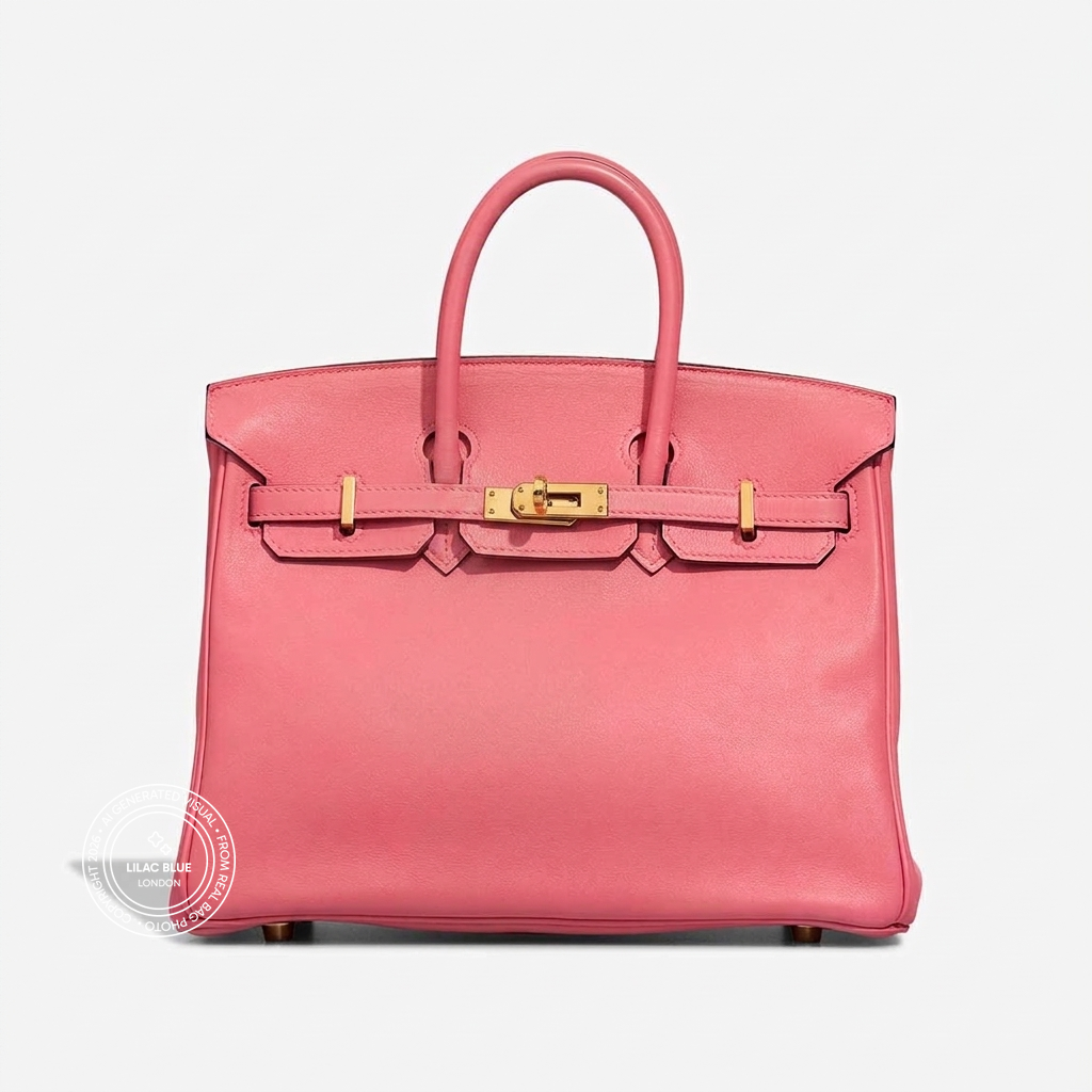 Hermès Birkin 25cm Rose Azalee Swift GHW - Preloved
