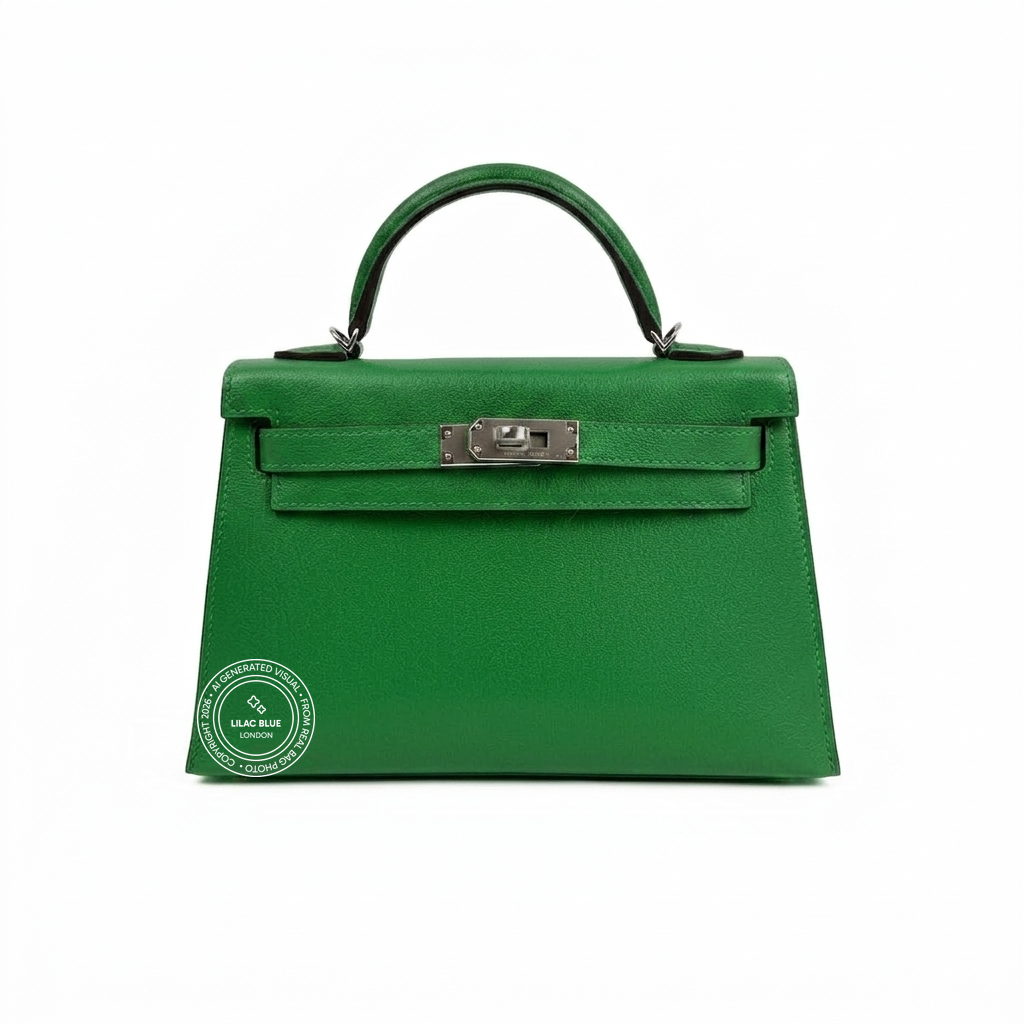 Hermès Kelly 20cm Bamboo Chèvre PHW