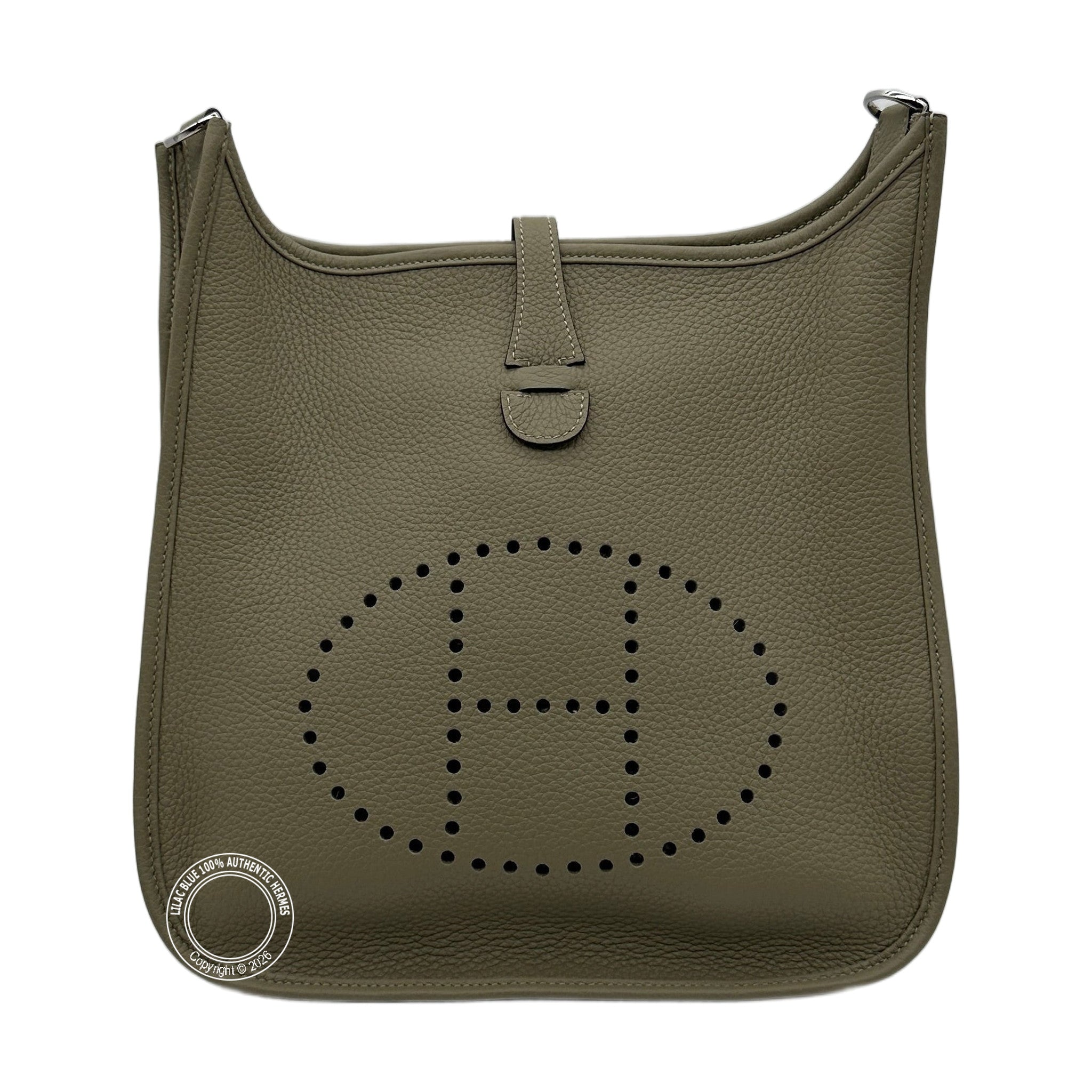 Hermès Evelyne III 29 Sauge Taurillon Clemence Palladium Hardware — view 2