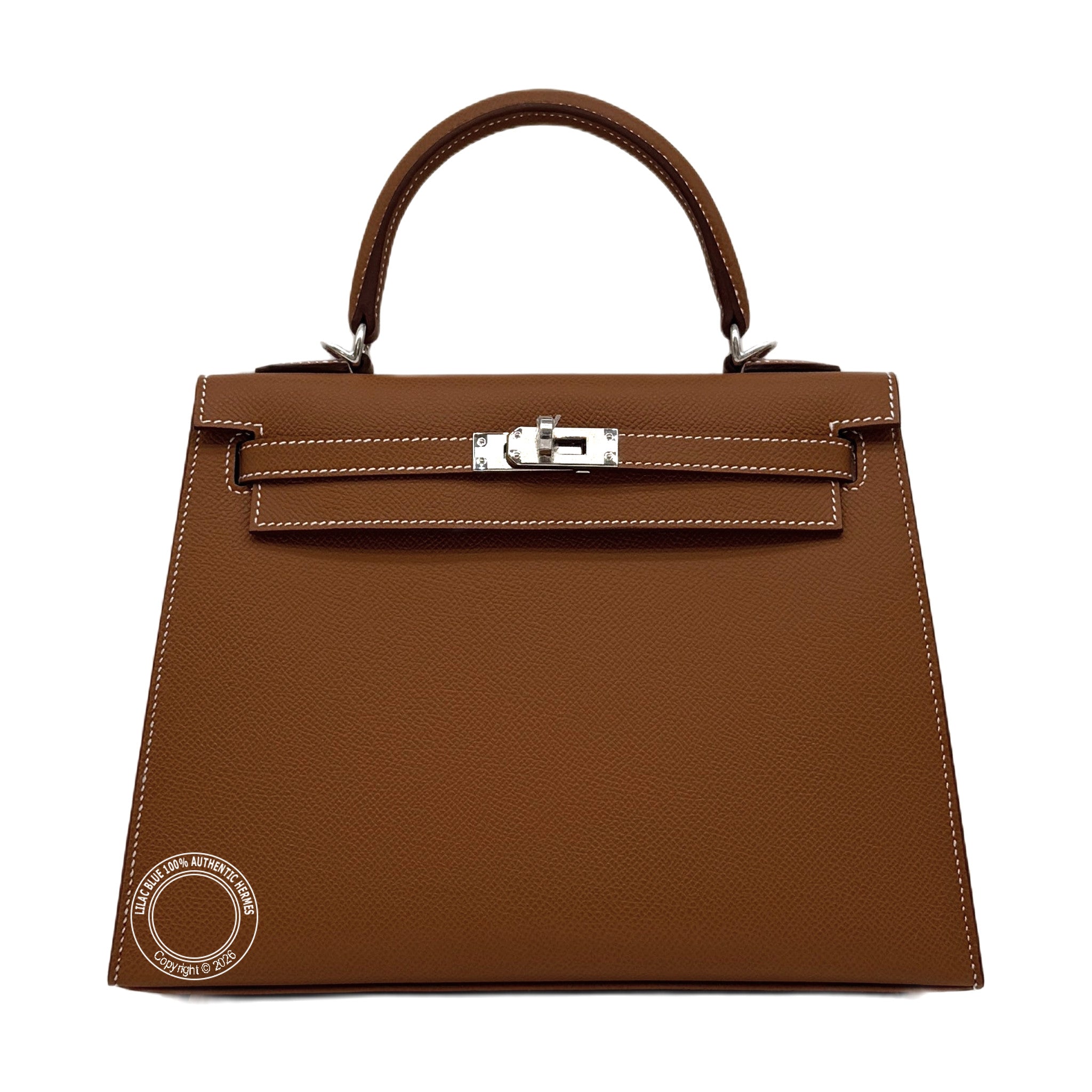Hermès Kelly 25 Gold Epsom Palladium Hardware — view 2