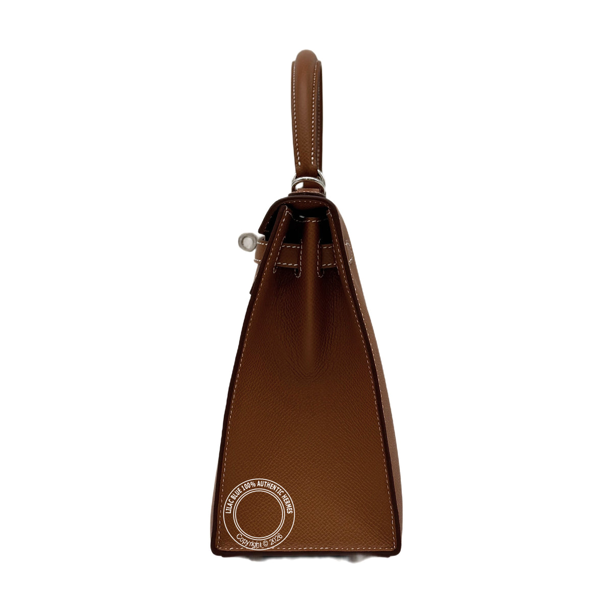 Hermès Kelly 25 Gold Epsom Palladium Hardware — view 6