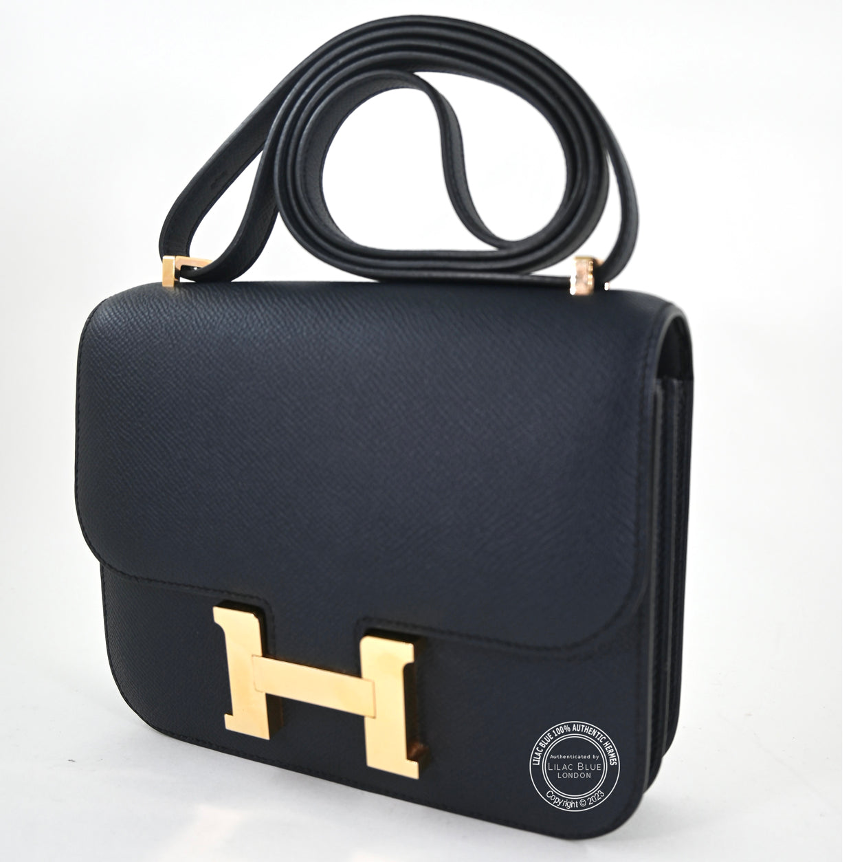 Hermes Constance 18cm Bleu Indigo Epsom GHW - Preloved