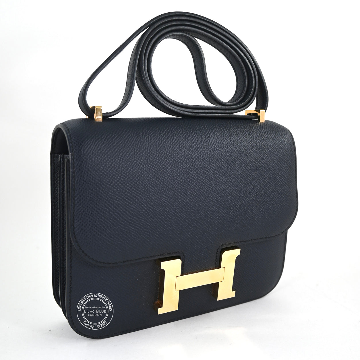 Hermes Constance 18cm Bleu Indigo Epsom GHW - Preloved
