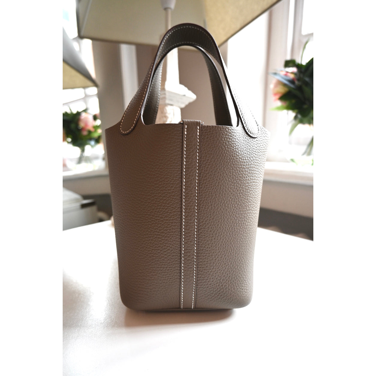 Hermès Picotin 18cm Etoupe Clemence PHW