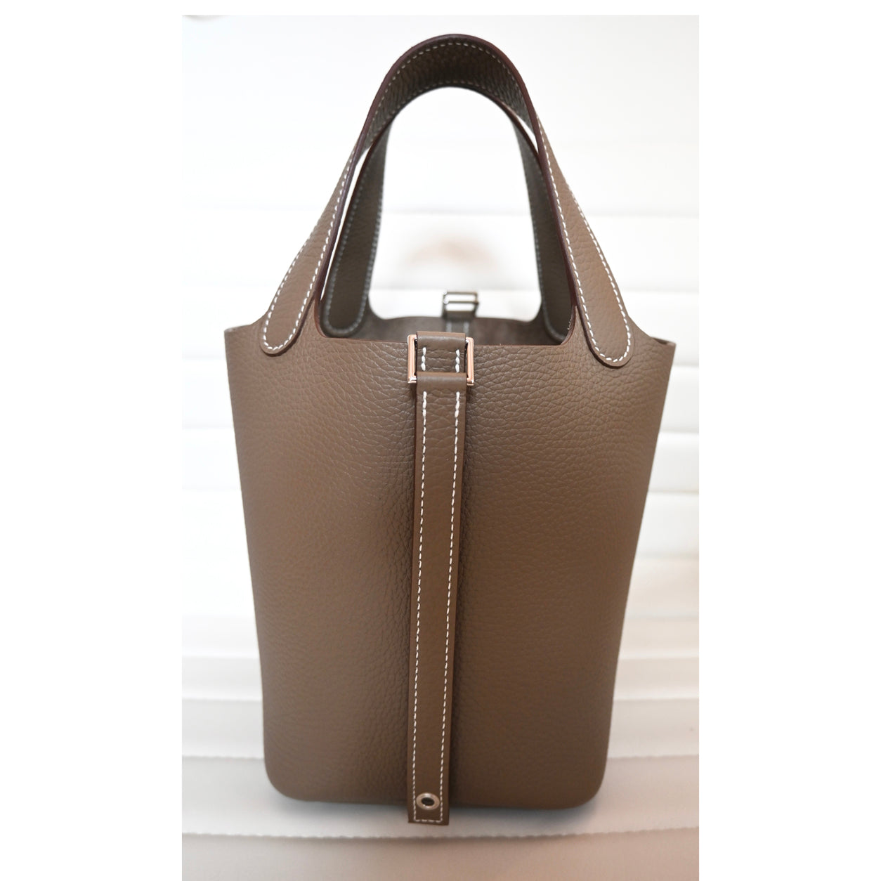 Hermès Picotin 18cm Etoupe Clemence PHW