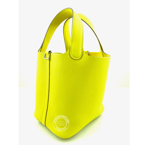 Hermès Picotin 18cm Lime Clemence PHW