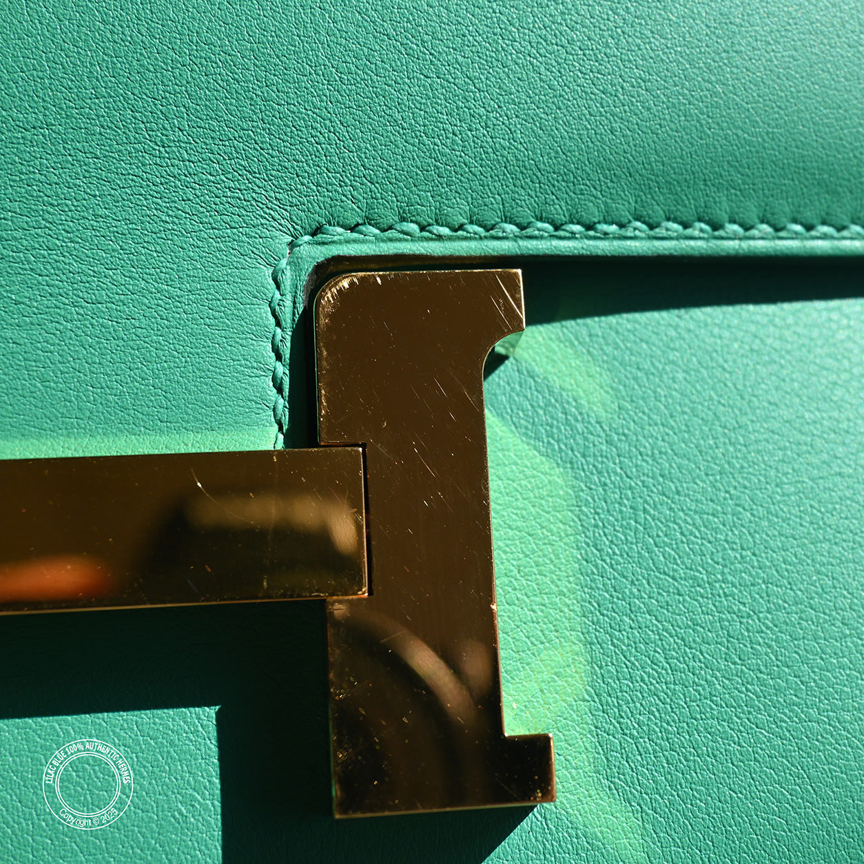 Hermes Constance 18cm Menthe Swift GHW - Preloved