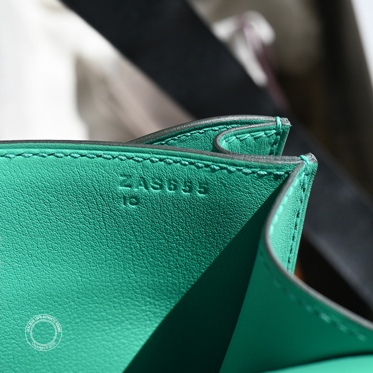 Hermes Constance 18cm Menthe Swift GHW - Preloved