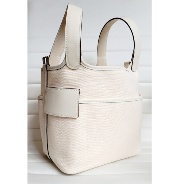 Hermès Picotin 18cm Nata Cargo Toile/Swift PHW