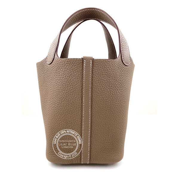 Hermès Picotin 18cm Etoupe Clemence PHW