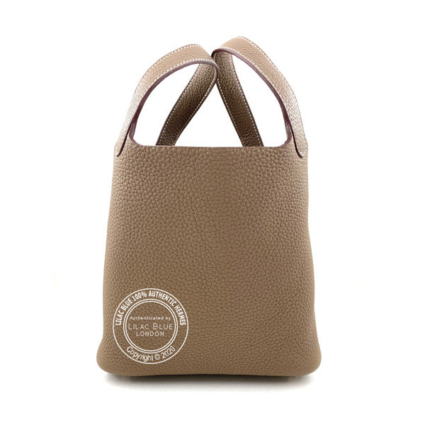 Hermès Picotin 18cm Etoupe Clemence PHW