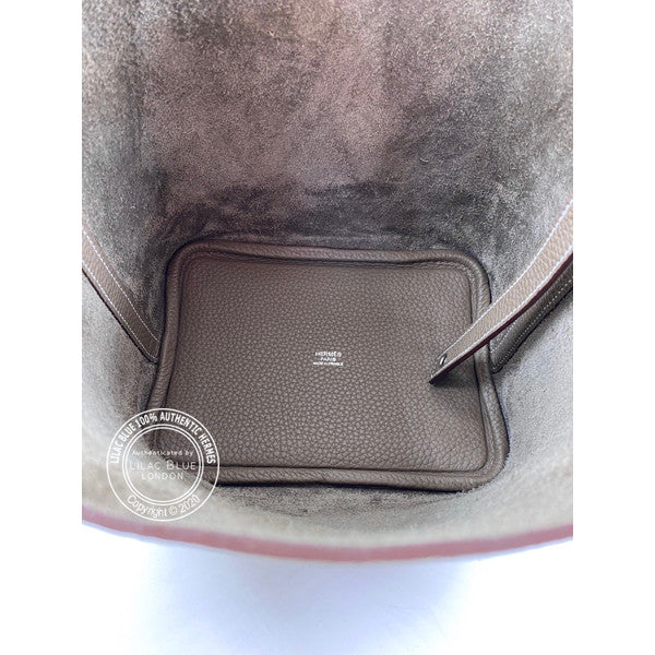 Hermès Picotin 18cm Etoupe Clemence PHW