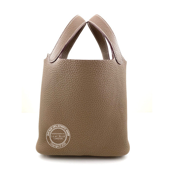 Hermès Picotin 18cm Etoupe Clemence PHW
