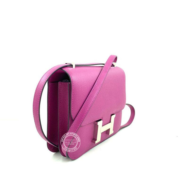 Hermès Constance 18cm Rose Pourpre Epsom PHW