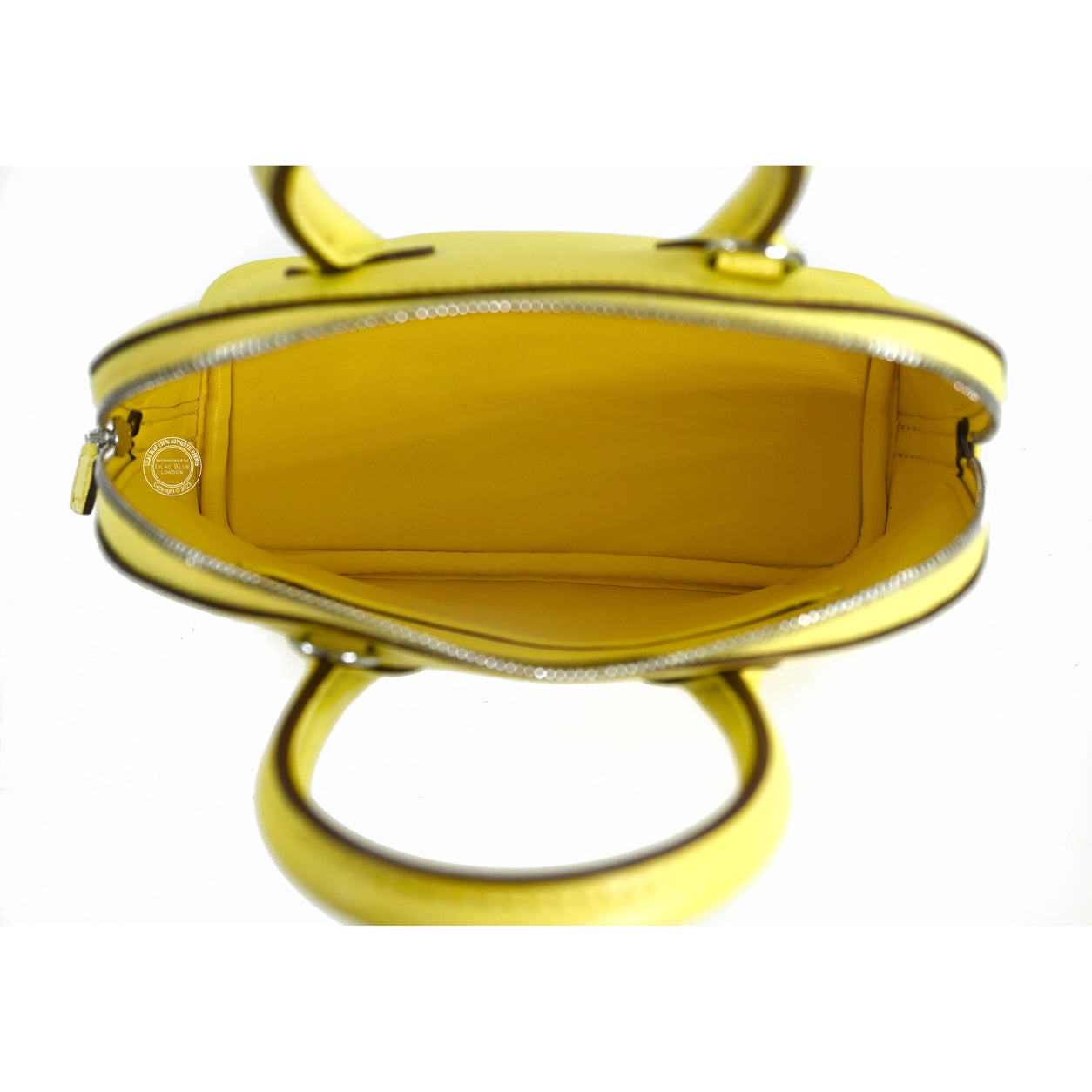 Hermès Bolide 1923 19cm Jaune Citron Chevre PHW