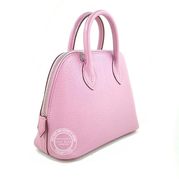 Hermès Bolide 1923 19cm Mauve Sylvestre Chevre PHW