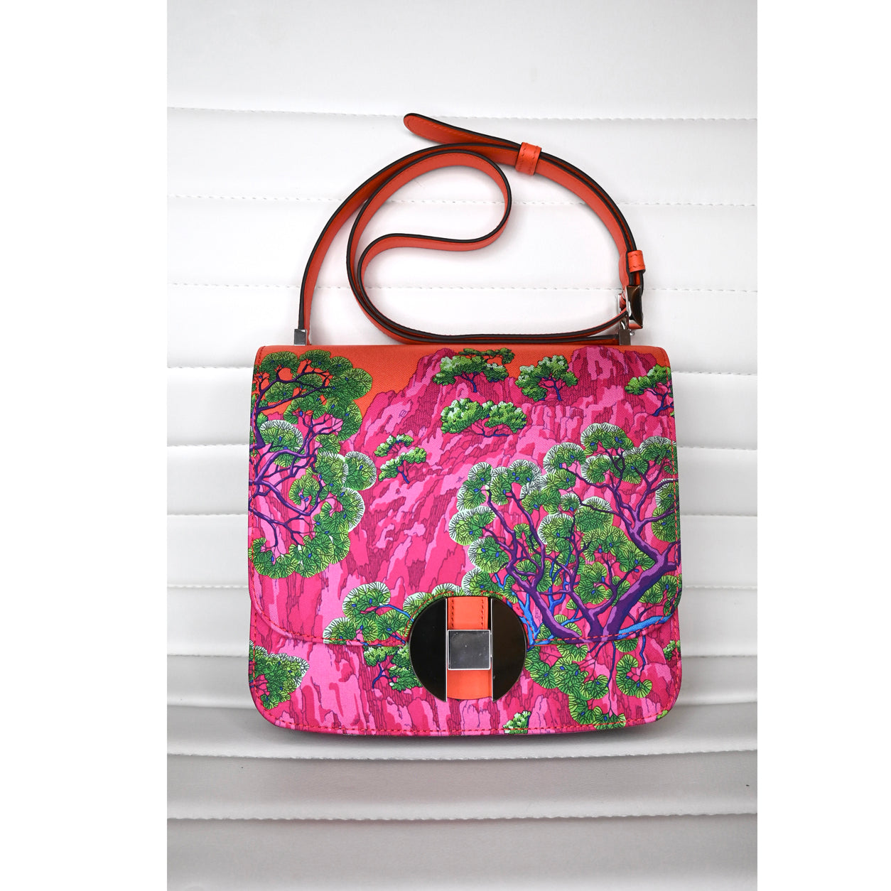 Hermès 2002 20cm Orange Poppy Silk/Swift PHW