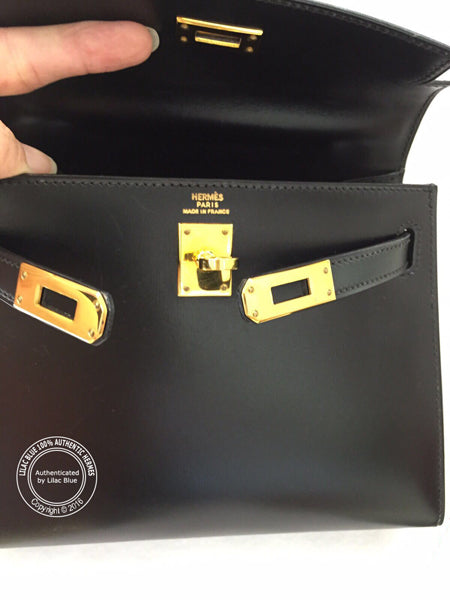 Hermès Kelly 20cm Black Box GHW - Vintage