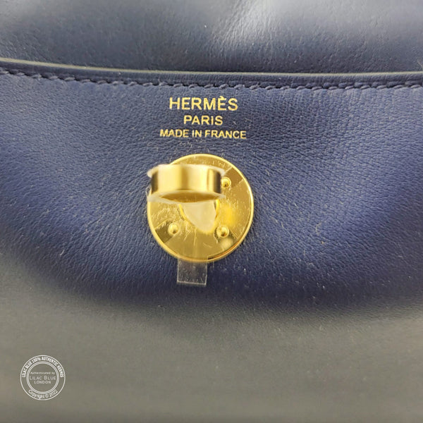 Hermès Lindy 20cm Bleu Saphir Swift GHW
