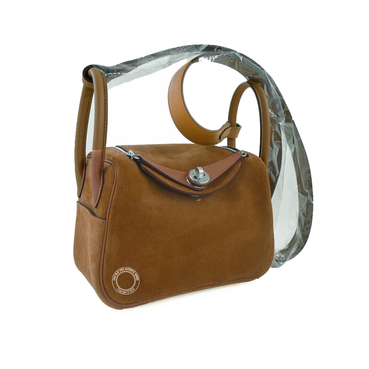 Hermès Lindy 20cm Gold Grizzly/Swift PHW