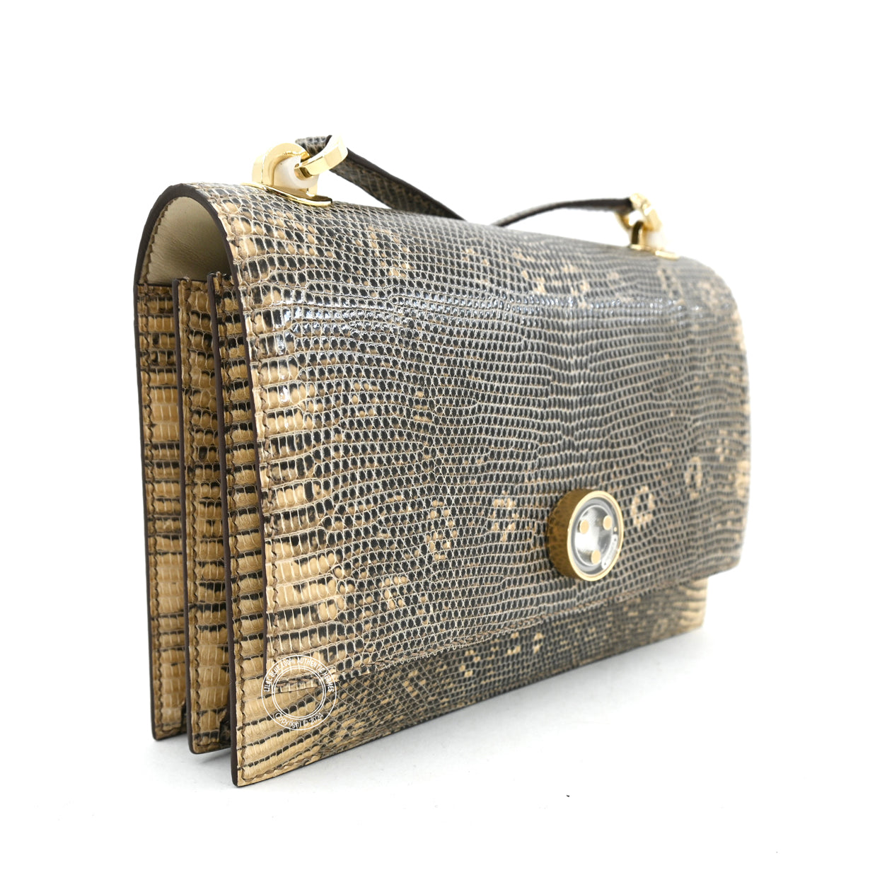 Hermès Minuit au Faubourg 20cm Ombre Desert Salvator Lizard GHW
