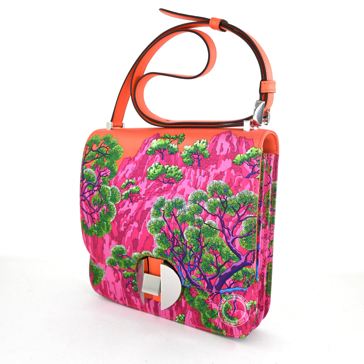 Hermès 2002 20cm Orange Poppy Silk/Swift PHW