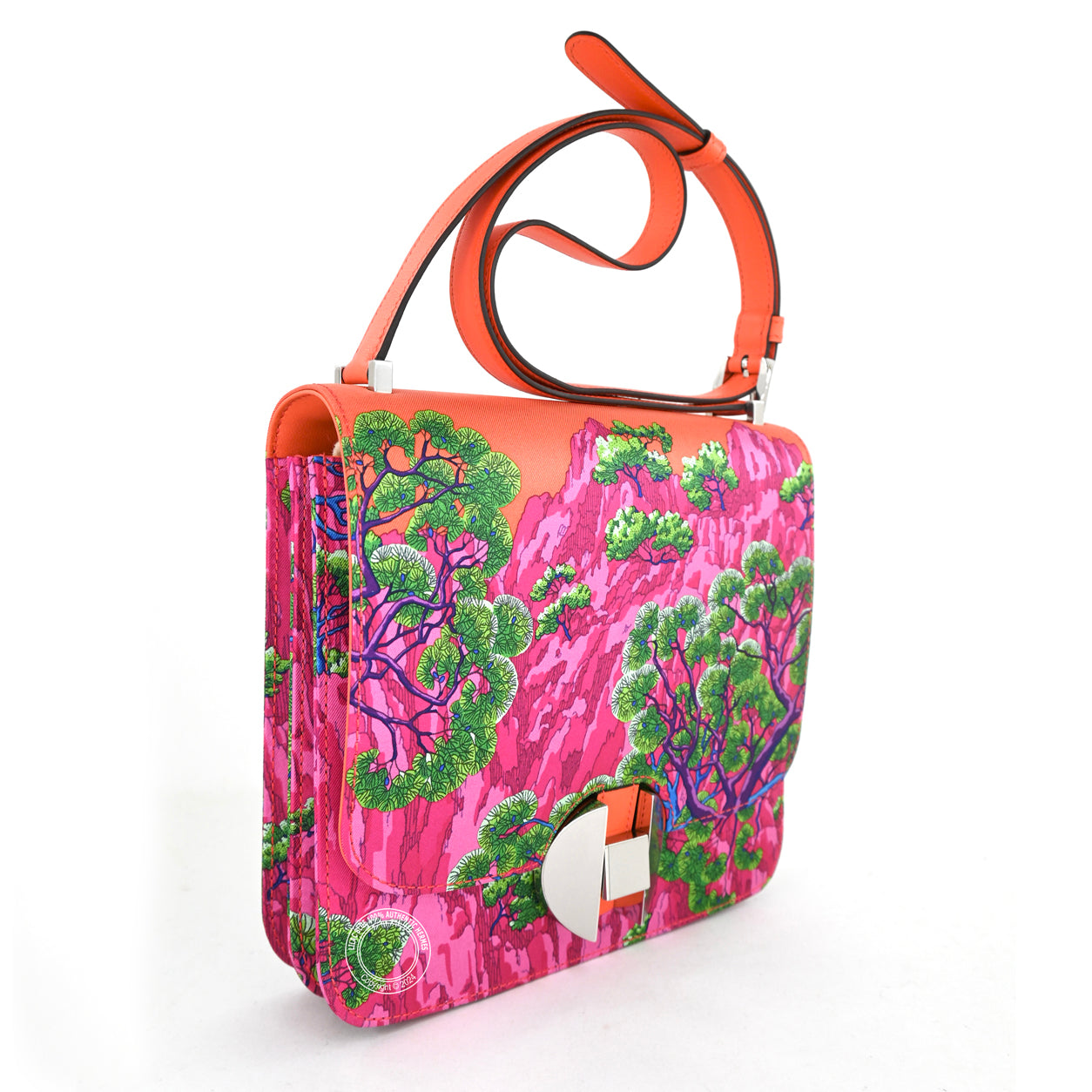 Hermès 2002 20cm Orange Poppy Silk/Swift PHW
