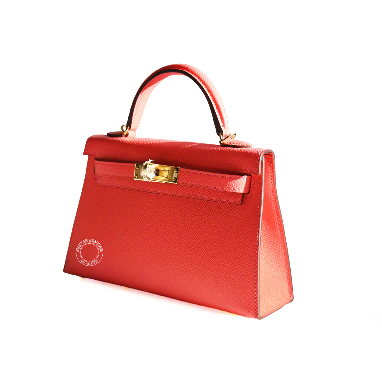 Hermès Kelly 20cm Rose Texas Epsom GHW
