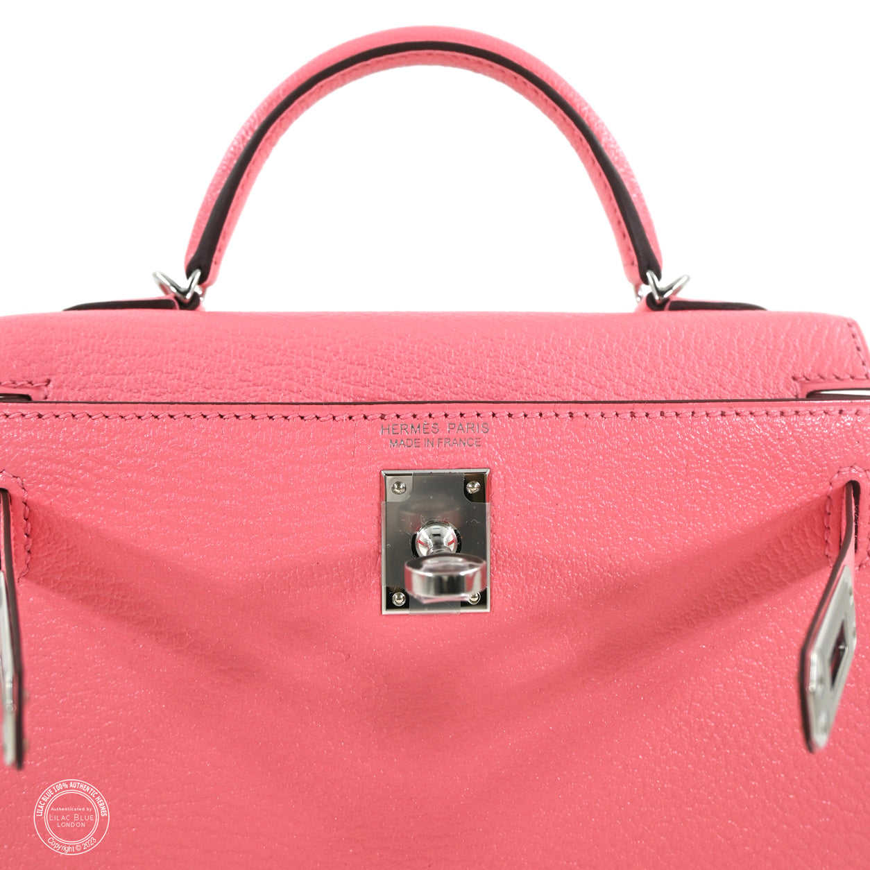 Hermès Kelly 20cm Rose d'Ete Chevre PHW
