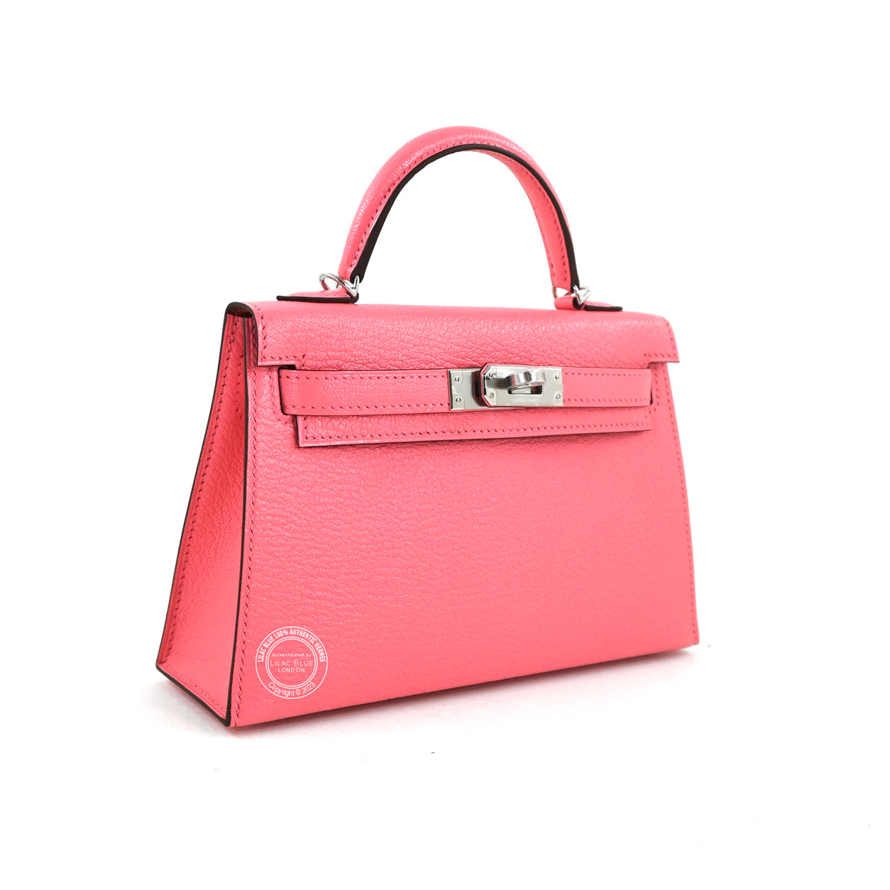 Hermès Kelly 20cm Rose d'Ete Chevre PHW