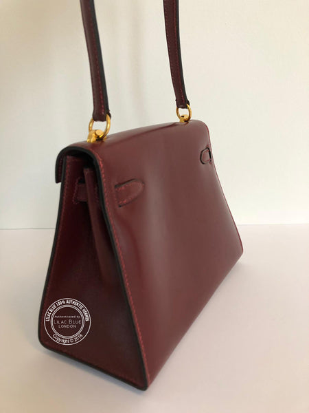 Hermès Kelly 20cm Rouge H Box GHW - Vintage