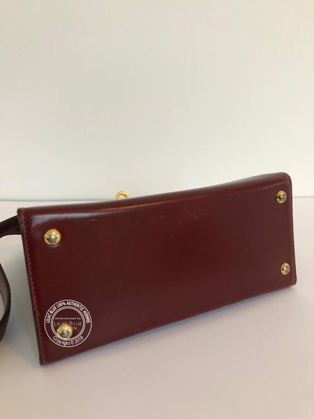 Hermès Kelly 20cm Rouge H Box GHW - Vintage