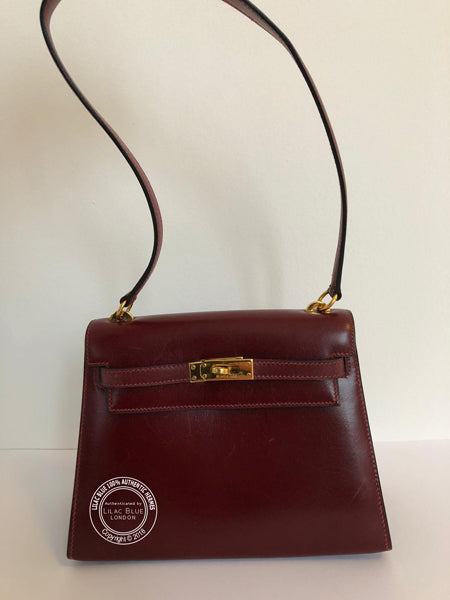 Hermès Kelly 20cm Rouge H Box GHW - Vintage