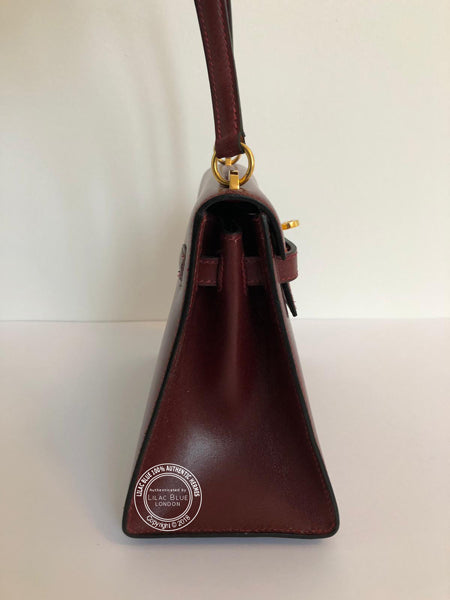 Hermès Kelly 20cm Rouge H Box GHW - Vintage