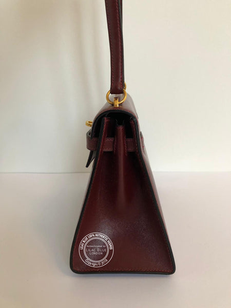 Hermès Kelly 20cm Rouge H Box GHW - Vintage