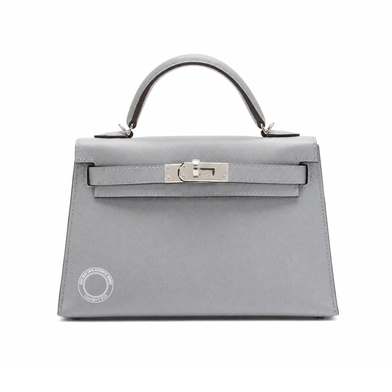 Hermès Kelly 20cm Gris Pantin Madame PHW
